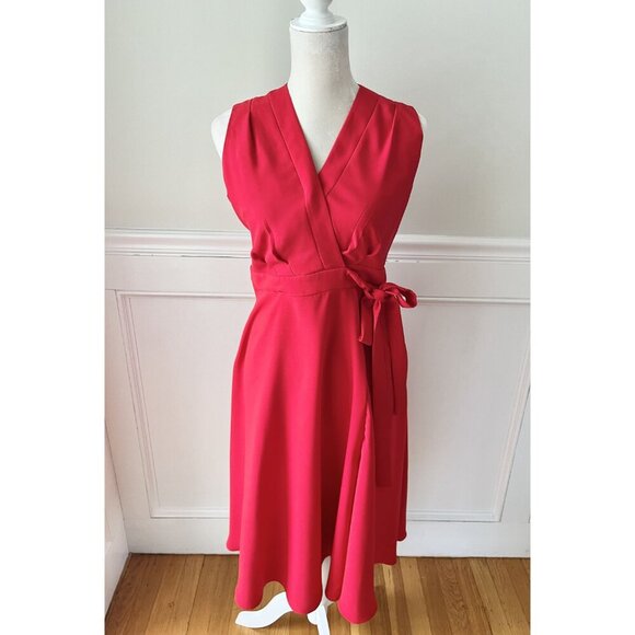 Hobbs London Andie Wrap Dress Red 8 New NWOT - Picture 4 of 10